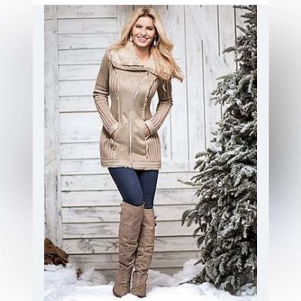Venus Vegan Suede Sweater Jacket - Picture 11 of 13